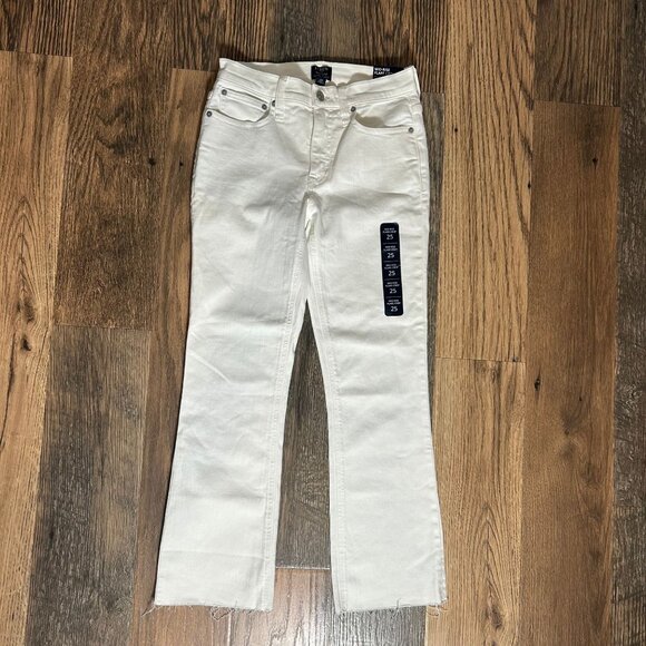 J. Crew Factory Flare Crop Jean White Size 25 NWT BO933 - Picture 2 of 6